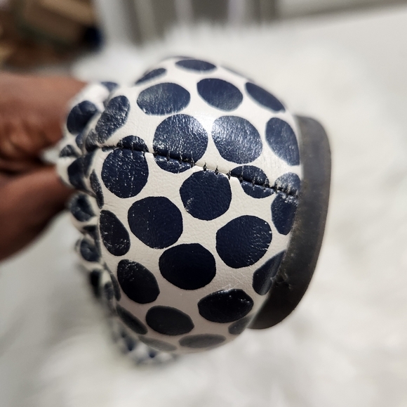 🔹️TORY BURCH🔹️ navy blue & white polka dots Ballet flats size 8 ✨️💙 - Picture 10 of 12
